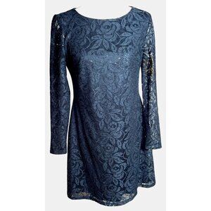 American Living Dress Black Sequin Lace Pencil Whimsygoth Cocktail Dark Womens 6